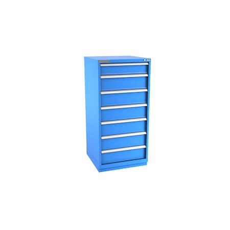 Champion Tool Storage Modular Drawer Cabinet, 7 Drawer, Blue, Steel, 28 in W x 28-1/2 in D x 59-1/2 in H S27000702ILCFTB-BB